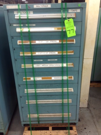 Stanley Vidmar 9 Drawer Tool Cabinet