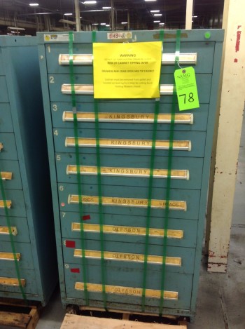 Lot of (6) Stanley Vidmar Tool Cabinets