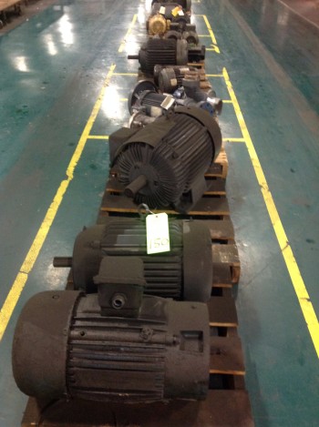 Lot of (12) Pallets w/ New & Used Motors