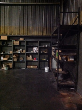 Lot of Metal Shelving w/ spare Heat Treat parts
