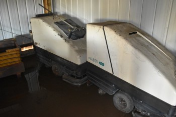 Lot of (3) Tennet model 465-ES Walk behind floor Scrubbers