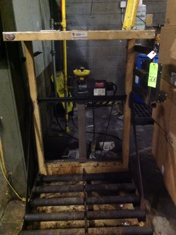 Battery Stand loader w/ Dayton winch, Located in Heat treat room