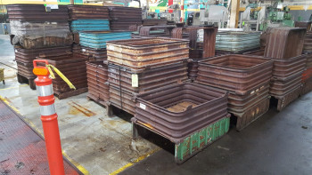 Lot of (50) stack able Steel Tubs