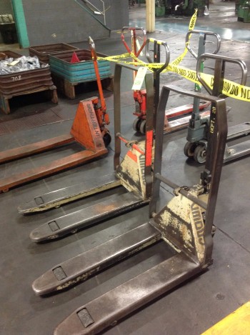 Lot of (2) Pallet-Jack Lifts, Crown 4,500lbs cap. & Inner Thor 5,500lbs cap.