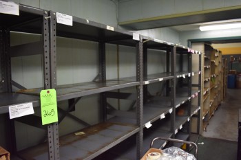Lot of Metal Shelve units, Located in Tool crib