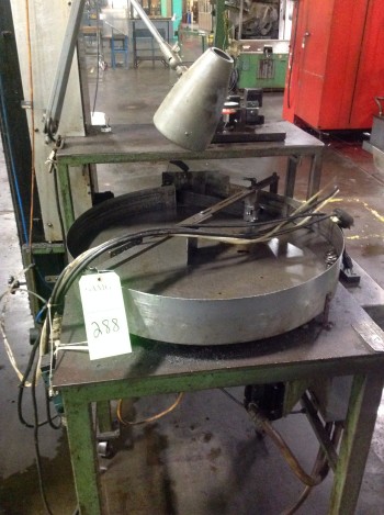 Lot of (2) Rotary bowl Feeds w/Stand
