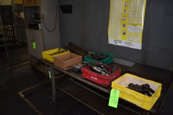 Lot of spare Collets, Chucks, Drills, Table