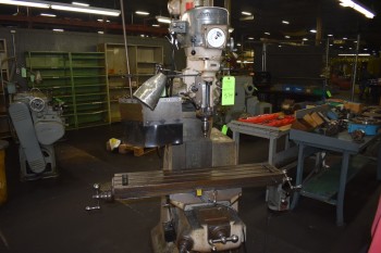 Bridgeport Vertical Mill, 1.5HP motor, s/n:168972, 9\