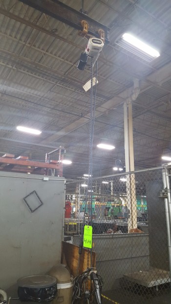 Coffing Electric Chain Hoist, Approx. .5 Ton w/ Pendant