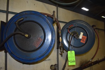Lot of (2) Air Hose Reels