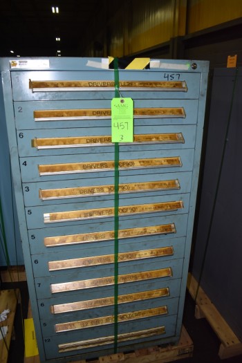 (3) Stanley Vidmar drawer style Tool Cabinets