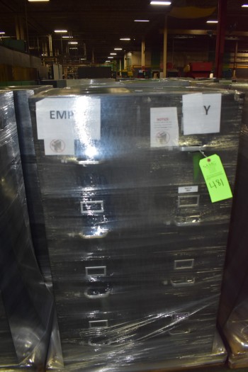 Lot of (2) 4 Drawer metal office file Cabinets