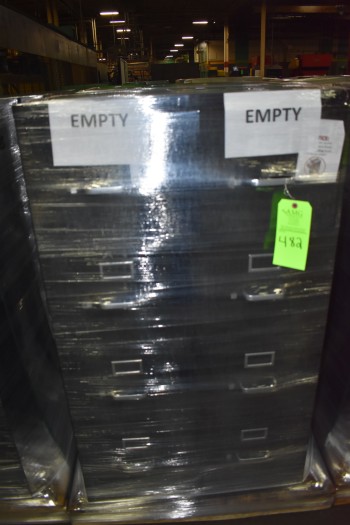 Lot of (2) 4 Drawer metal office file Cabinets
