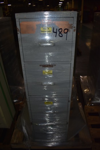 Lot of (2) 4 drawer metal office Cabinets
