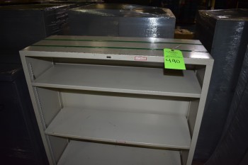 Lot of (2) Shelve style metal filing Cabinets