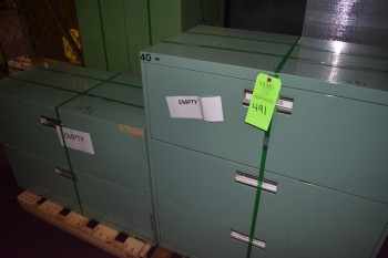 Lot of (2) Metal office filing Cabinets
