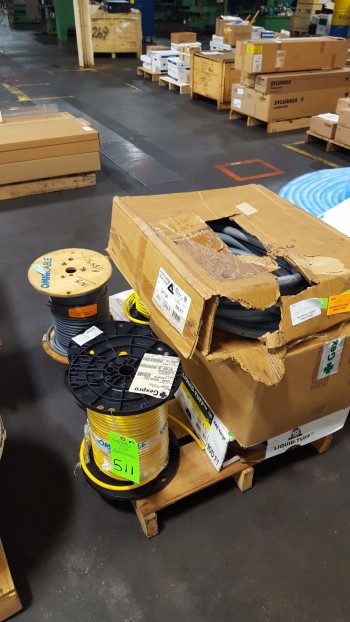 boxes of FLex COnduit, spools of 16 ga wire, Spool Tubing