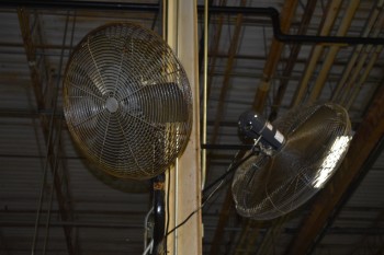 Lot of (16) Industrial wall mount Fans