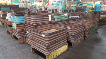 Lot of approx. (45) Steel stack able Tubs