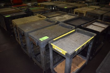 Lot of (8) Plastic wheeled Carts