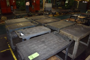 Lot of (8) Plastic Wheeled Carts