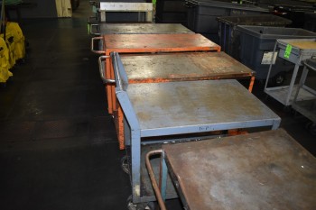 Lot of (5) Metal rolling Carts