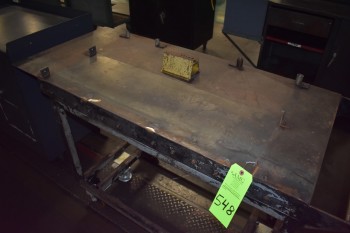 Lot of (3) Metal rolling shop Carts