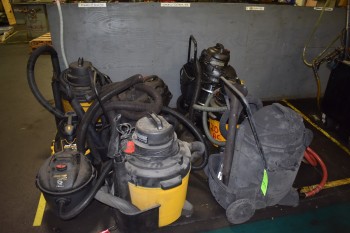 Lot of (10) Shop vacs