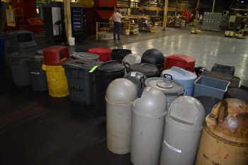 Lot of approx. (32) Plastic Gabage trash cans