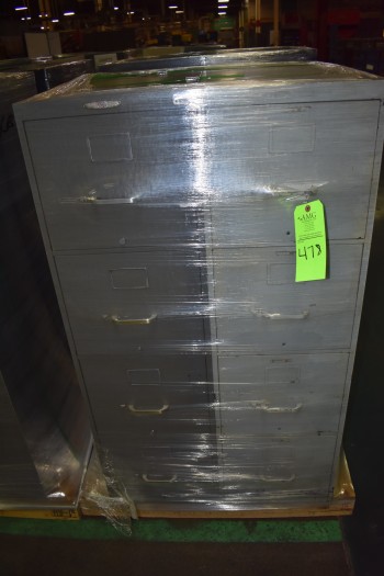 Lot of (2) 4 Drawer metal File Cabinets