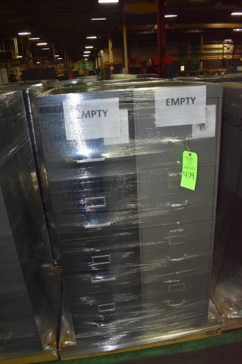 Lot of (2) 4 Drawer metal File Cabinets