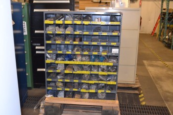 LOT OF 2 PIGEON HOLE CABINET W/ CONTENTS