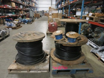 5 SPOOLS OF ASSORTED CABLE-WIRE