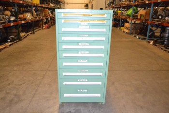 STANLEY VIDMAR 10 DRAWER TOOL STORAGE CABINET