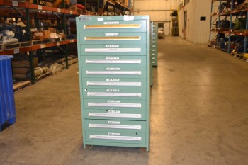 STANLEY VIDMAR 11-DRAWER TOOL STORAGE CABINET