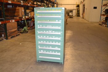 STANLEY VIDMAR 10-DRAWER TOOL STORAGE CABINETS W/ CONTENTS