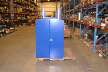 LOT OF 2 ENCLOSED METAL SHELVING UNITS