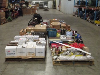 8 PALLETS OF ASSORTED TOOLS AND SUPPLIES