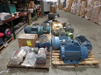 6 PALLETS OF ASSORTED AC ELECTRIC MOTORS