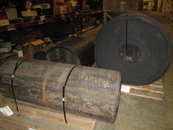 LOT OF 4 CONVEYOR BELTS ASSORTED LENGTH AND WIDTHS