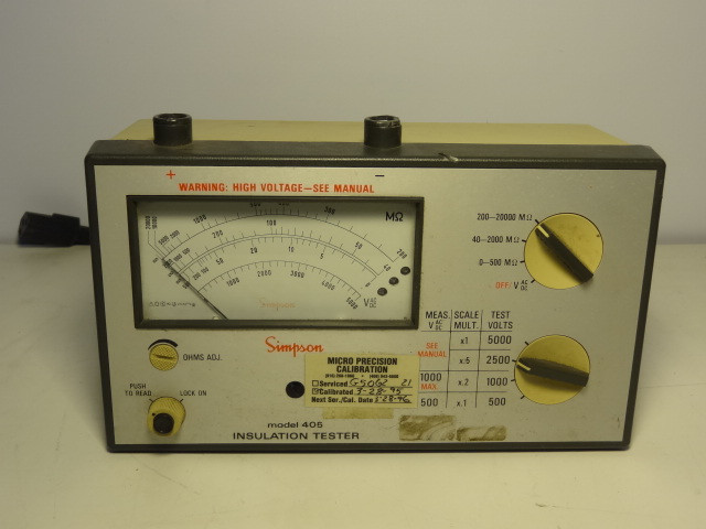 Simpson Electric 405-2 Insulation Tester For Sale | Aucto