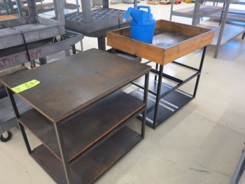 LOT OF (2) SMALL SHELF UNITS