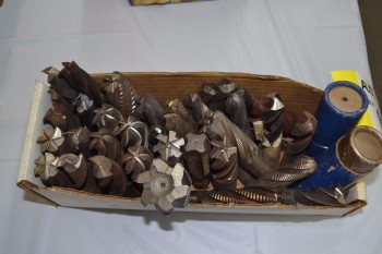 LOT OF ASSORTED DRILL BITS, END MILLS, TAPS