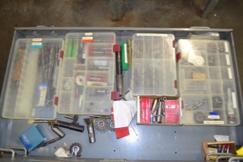 CONTENTS OF SHELVES - CONTENTS ONLY - ASSORTED TOOLING W/O DRAWER