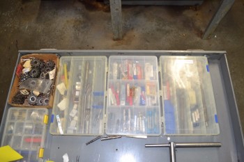 CONTENTS OF SHELVES - CONTENTS ONLY - ASSORTED TOOLING W/O DRAWER