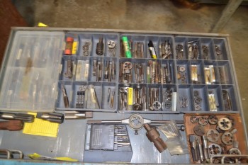 CONTENTS OF SHELVES - CONTENTS ONLY - ASSORTED TOOLING W/O DRAWER