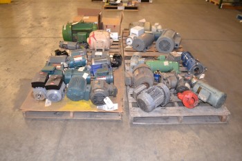 4 PALLETS OF ASSORTED AC/DC ELECTRICAL MOTORS