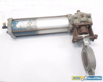 NELES JAMESBURY 8163MT PNEUMATIC BUTTERFLY VALVE