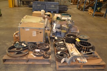6 PALLETS OF ASSORTED CONVEYOR REPLACEMENT PARTS