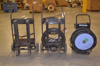 LOT OF 3 ASSORTED STEEL BANDING CARTS